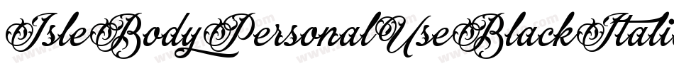 IsleBodyPersonalUseBlackItalic-d6WR字体转换