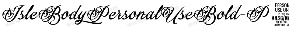IsleBodyPersonalUseBold-P6BB字体转换