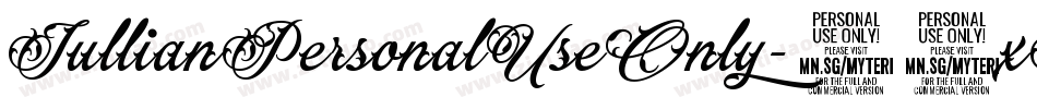 JullianPersonalUseOnly-09xX字体转换