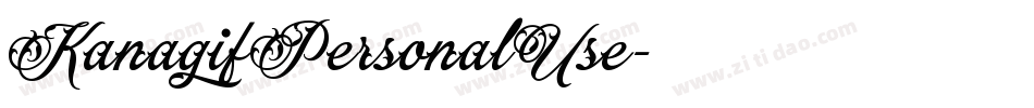 KanagifPersonalUse字体转换