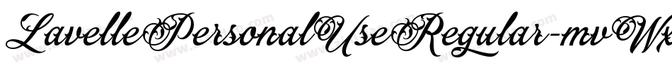 LavellePersonalUseRegular-mvWx字体转换