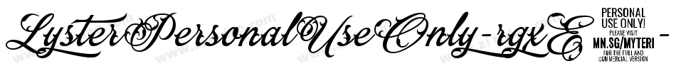 LysterPersonalUseOnly-rgxE8字体转换 LysterPersonalUseOnly-rgxE8字体转换