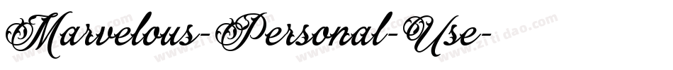 Marvelous-Personal-Use字体转换
