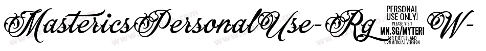 MastericsPersonalUse-Rg4W字体转换