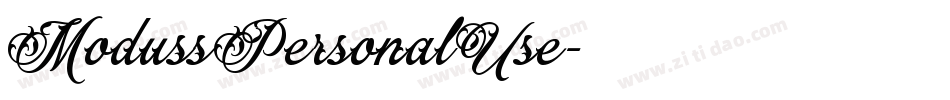 ModussPersonalUse字体转换