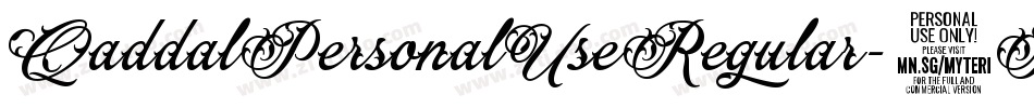QaddalPersonalUseRegular-4J34字体转换