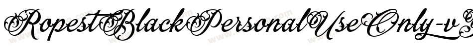 RopestBlackPersonalUseOnly-vYxE字体转换