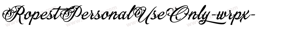 RopestPersonalUseOnly-wrpx字体转换
