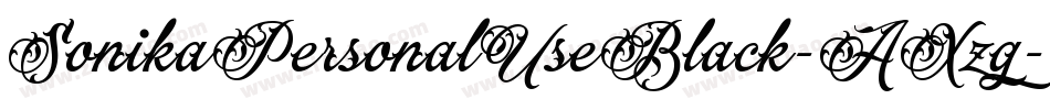 SonikaPersonalUseBlack-AXzg字体转换
