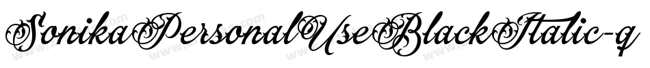 SonikaPersonalUseBlackItalic-qwVq字体转换
