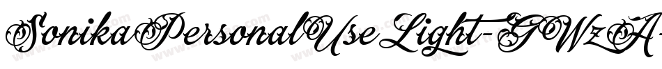 SonikaPersonalUseLight-GWzA字体转换
