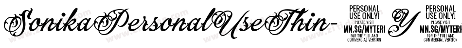 SonikaPersonalUseThin-5Y4v字体转换