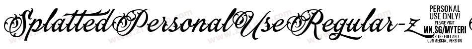 SplattedPersonalUseRegular-z8R8D字体转换