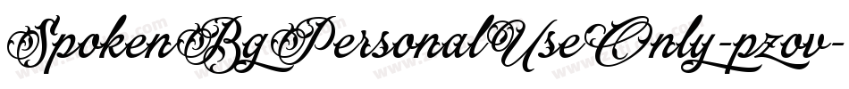 SpokenBgPersonalUseOnly-pzov字体转换