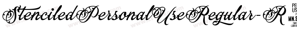 StenciledPersonalUseRegular-R2GA字体转换