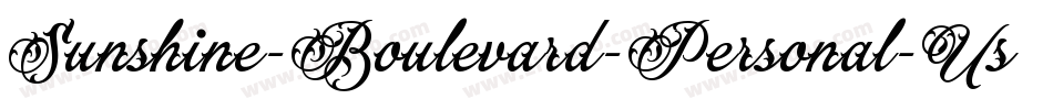Sunshine-Boulevard-Personal-Use字体转换