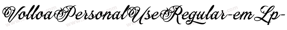 VolloaPersonalUseRegular-emLp字体转换