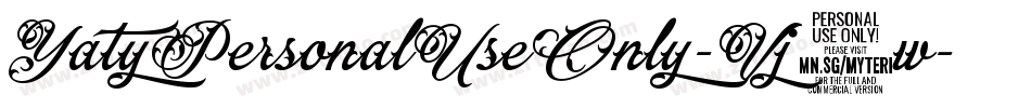 YatyPersonalUseOnly-Vj7w字体转换