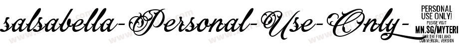 salsabella-Personal-Use-Only-2字体转换