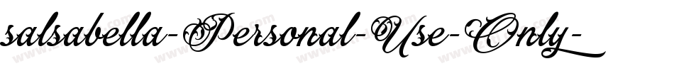 salsabella-Personal-Use-Only字体转换