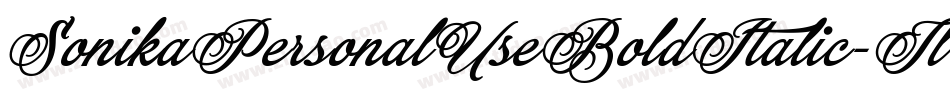 SonikaPersonalUseBoldItalic-JlzK字体转换