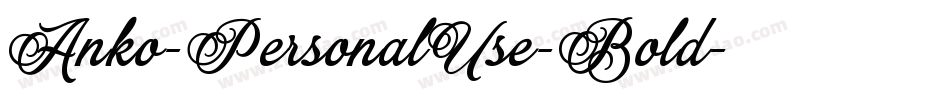Anko-PersonalUse-Bold字体转换
