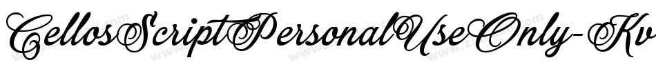 CellosScriptPersonalUseOnly-Kvgl字体转换