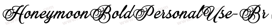 HoneymoonBoldPersonalUse-Br78字体转换
