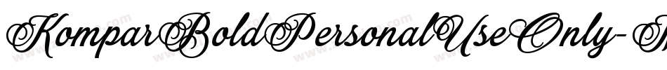 KomparBoldPersonalUseOnly-MR3x字体转换