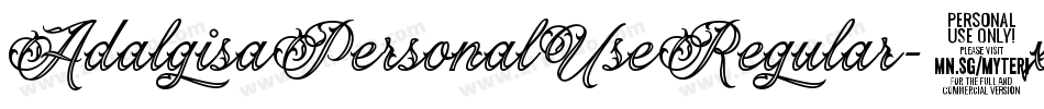 AdalgisaPersonalUseRegular-2xE8字体转换