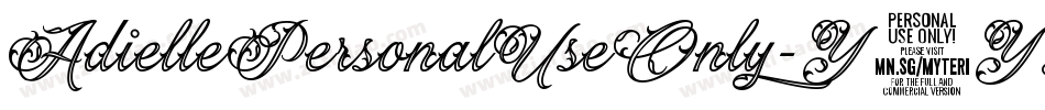 AdiellePersonalUseOnly-Y8YL字体转换