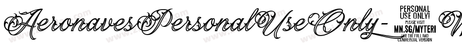 AeronavesPersonalUseOnly-0WWnz字体转换