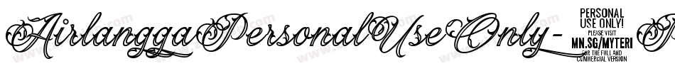 AirlanggaPersonalUseOnly-3PRZ字体转换