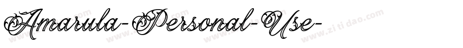 Amarula-Personal-Use字体转换