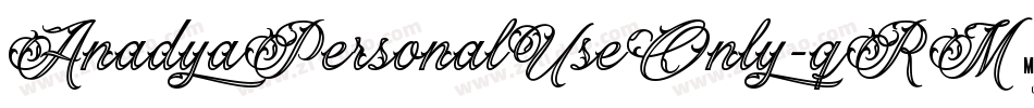 AnadyaPersonalUseOnly-qRM0字体转换