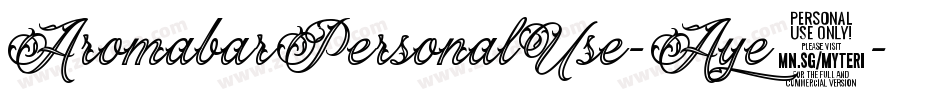 AromabarPersonalUse-Aye6字体转换