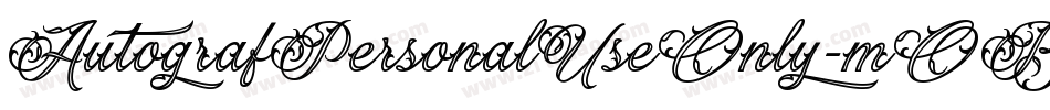 AutografPersonalUseOnly-mOBm字体转换