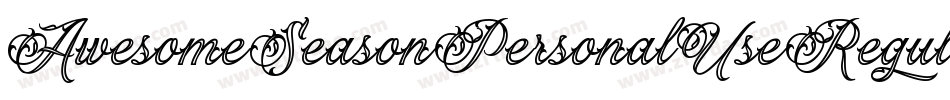 AwesomeSeasonPersonalUseRegular-ajYx字体转换