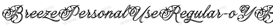 BreezePersonalUseRegular-oYBz字体转换