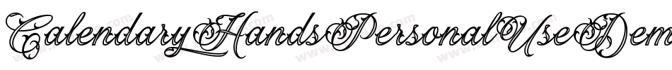 CalendaryHandsPersonalUseDemo-8zaZ字体转换