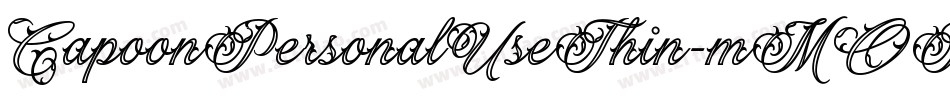 CapoonPersonalUseThin-mMOP字体转换