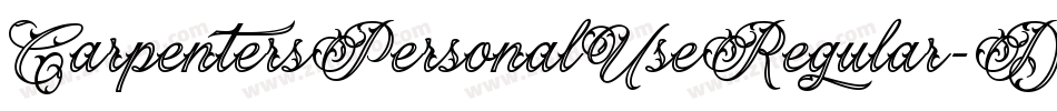 CarpentersPersonalUseRegular-DOLwR字体转换
