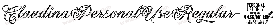 ClaudinaPersonalUseRegular-4pA4字体转换