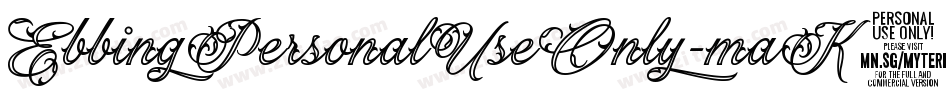EbbingPersonalUseOnly-maK9字体转换