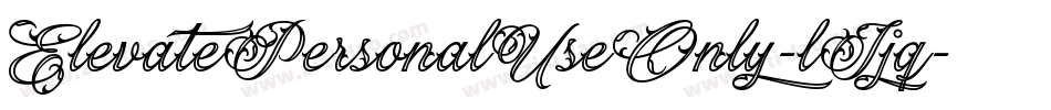 ElevatePersonalUseOnly-lJjq字体转换