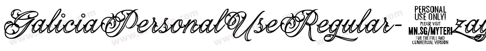 GaliciaPersonalUseRegular-3zayp字体转换