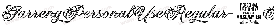 GarrengPersonalUseRegular-0JDd字体转换 GarrengPersonalUseRegular-0JDd字体转换