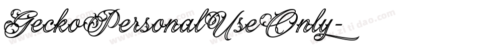 GeckoPersonalUseOnly字体转换