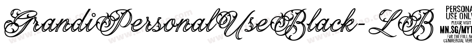 GrandiPersonalUseBlack-LB53字体转换 GrandiPersonalUseBlack-LB53字体转换