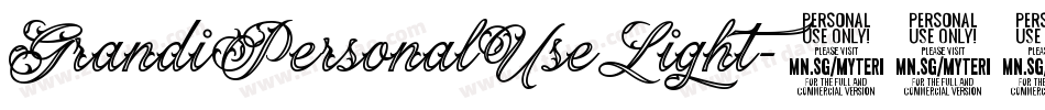 GrandiPersonalUseLight-4164字体转换 GrandiPersonalUseLight-4164字体转换